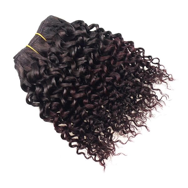peruvian hair prducts 4 pcs kinky curly wave ombre weft bob 99j human hair extensions two tone burgundy curly wave, Black 
peruvian hair prducts 4 pcs kinky curly wave ombre weft bob 99j human hair extensions two tone burgundy curly wave, Black
