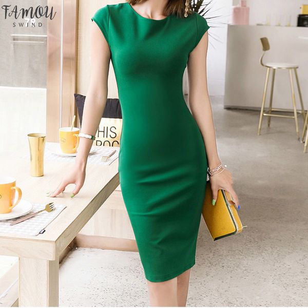 women fashion dress solid color o-neck short sleeve slim pencil mid dress female vestidos robe femme 2020 new, Black;gray
women fashion dress solid color o-neck short sleeve slim pencil mid dress female vestidos robe femme 2020 new, Black;gray