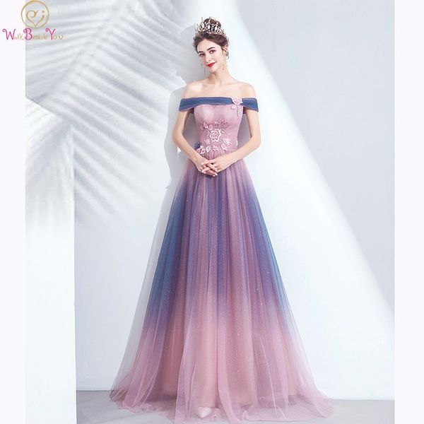 elegant long prom dresses gradient sparkle off shoulder flower a line 2020 evening gowns pink purple 100% real walk beside you, White;black
elegant long prom dresses gradient sparkle off shoulder flower a line 2020 evening gowns pink purple 100% real walk beside you, White;black