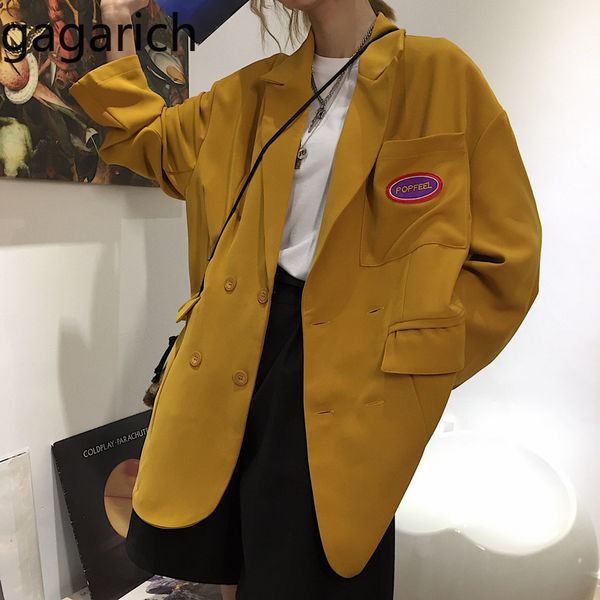 gagarich women casual blazer 2019 spring autumn chic suit jacket female letter embroidery loose leisure turn-lapel top, White
gagarich women casual blazer 2019 spring autumn chic suit jacket female letter embroidery loose leisure turn-lapel top, White