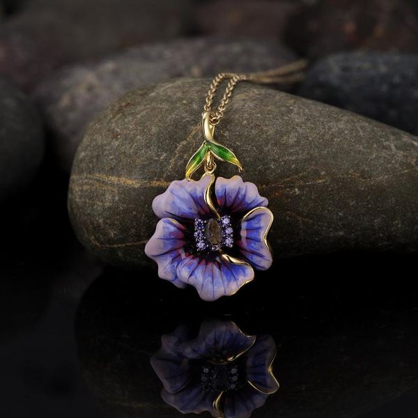 women elegant noble purple big flower charm pendant necklace handmade cubic zirconia yellow gold clavicle chain sweater necklace, Silver
women elegant noble purple big flower charm pendant necklace handmade cubic zirconia yellow gold clavicle chain sweater necklace, Silver