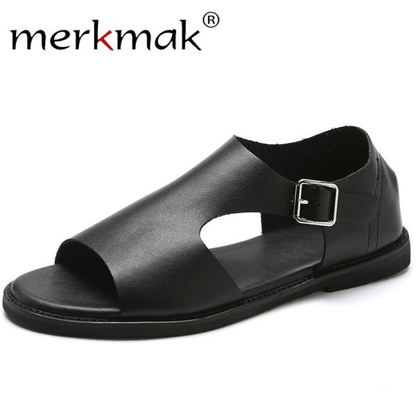 merkmak summer leather men sandals outdoor split breathable light men roman beach sandal bohemia slip on flip flops slippers man, Black
merkmak summer leather men sandals outdoor split breathable light men roman beach sandal bohemia slip on flip flops slippers man, Black