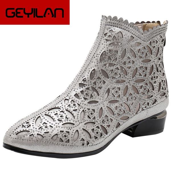 women boots hollow-out ankle boots crystal mesh summer zapatos chaussures femme square high heels women shoes, Black
women boots hollow-out ankle boots crystal mesh summer zapatos chaussures femme square high heels women shoes, Black