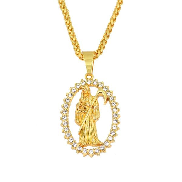 hip hop skull death diamonds pendant necklaces for men western luxury necklace alloy rhinestones cuban chains skeleton jewelry, Silver
hip hop skull death diamonds pendant necklaces for men western luxury necklace alloy rhinestones cuban chains skeleton jewelry, Silver