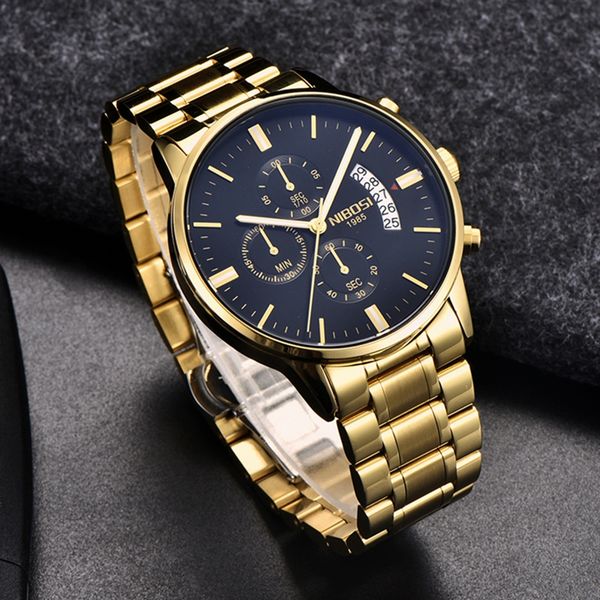 nibosi watch relogio masculino men's chronograph business watches men steel leather waterproof quartz wristwatch, Slivery;brown
nibosi watch relogio masculino men's chronograph business watches men steel leather waterproof quartz wristwatch, Slivery;brown