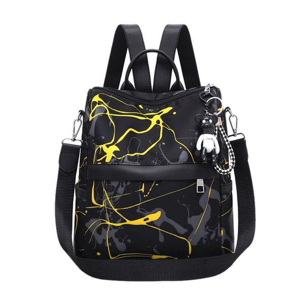graffiti style women's backpack youth bag large simple oxford cloth backpack, black and yellow
graffiti style women's backpack youth bag large simple oxford cloth backpack, black and yellow