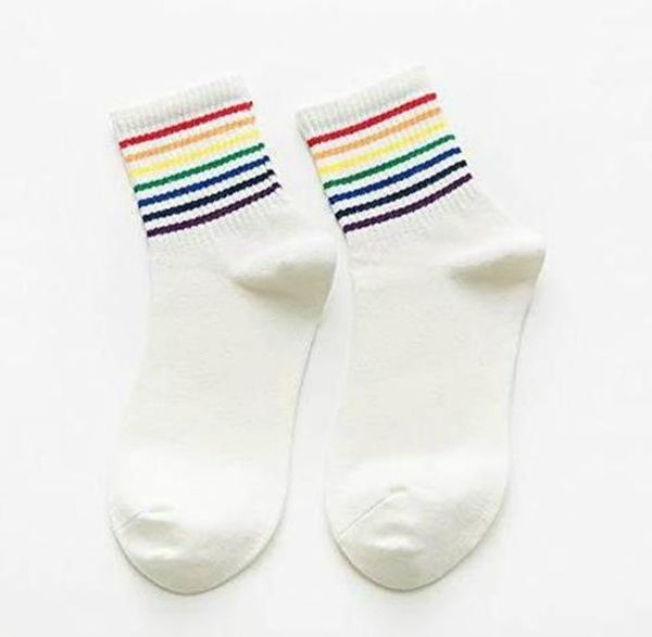 women designer calcetines rainbow colors socks casual midcalf length socks fashion active chaussettes women socks, Black;white
women designer calcetines rainbow colors socks casual midcalf length socks fashion active chaussettes women socks, Black;white