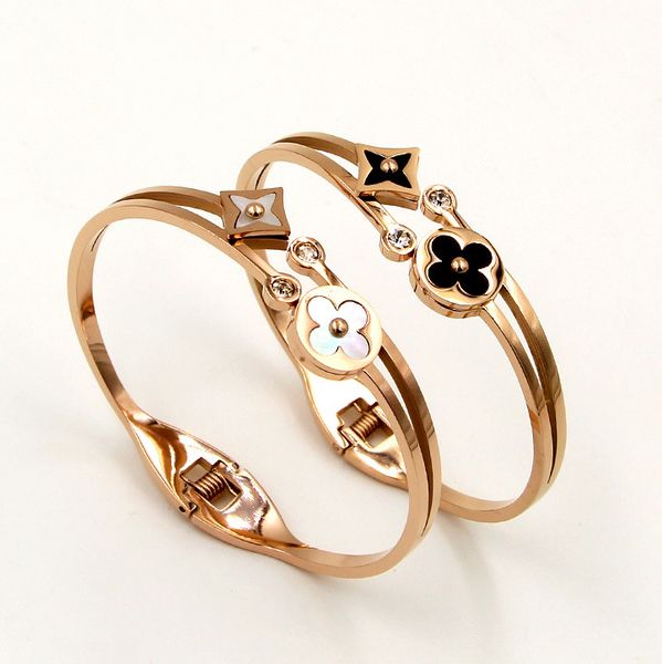 new arrival titanium steel two flowers double fortress clover bangles colors shell bracelet rose gold handle gift for women fashion jewelry
new arrival titanium steel two flowers double fortress clover bangles colors shell bracelet rose gold handle gift for women fashion jewelry