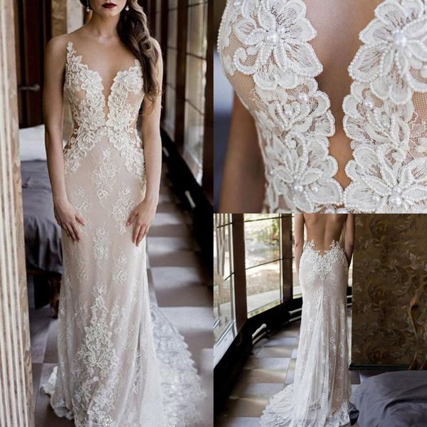 new light champagne illusion neck beading lace wedding dresses 2019 boho chic wedding dress bridal gowns robe de mariage, White
new light champagne illusion neck beading lace wedding dresses 2019 boho chic wedding dress bridal gowns robe de mariage, White