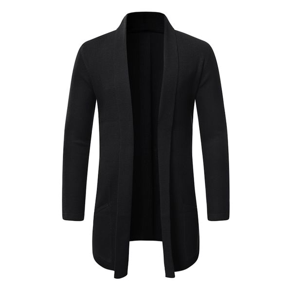 men long sweater x-long knit sweater jackets solid color thin sweatercoat spring cardigan, White;black
men long sweater x-long knit sweater jackets solid color thin sweatercoat spring cardigan, White;black