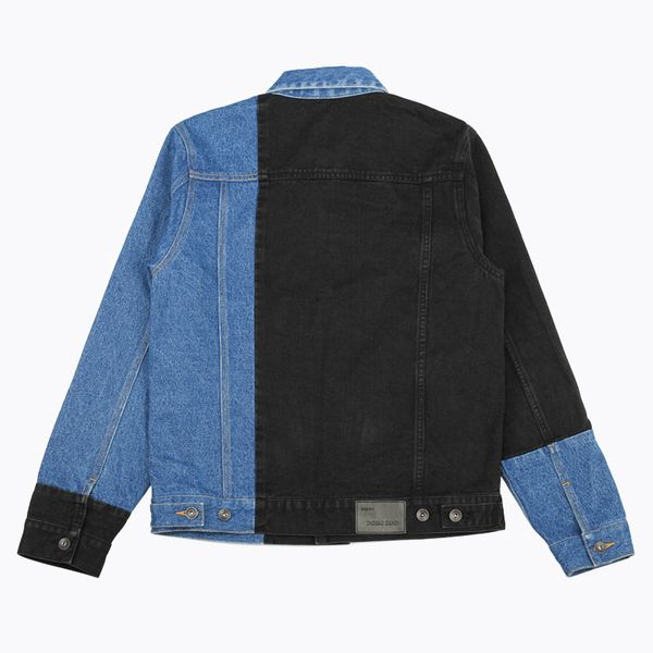 new contrasting color stitching denim jacket mens slim creative fashion brand european and american street cool fashion lapel jacket, Black;brown
new contrasting color stitching denim jacket mens slim creative fashion brand european and american street cool fashion lapel jacket, Black;brown