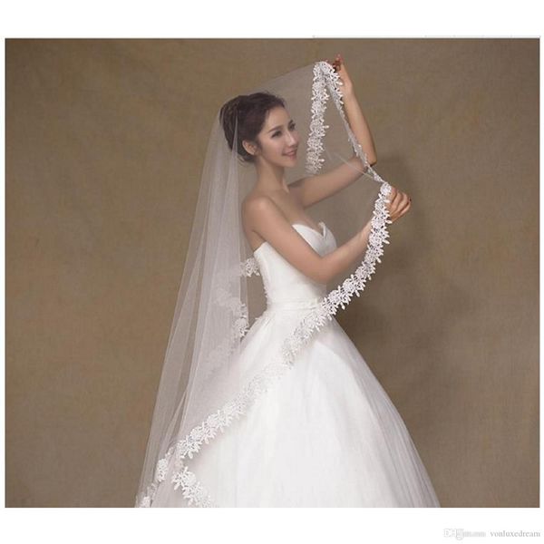 beautiful white lace appliqued wedding veil cathedral of bridal veils ivory white colors wedding accessories 1.5m, Black
beautiful white lace appliqued wedding veil cathedral of bridal veils ivory white colors wedding accessories 1.5m, Black