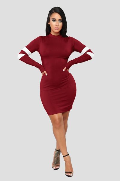 designer solid colo dresses long sleeve crew neck female clothing fashion style casual apparel autumn bodycon womens, Black;gray
designer solid colo dresses long sleeve crew neck female clothing fashion style casual apparel autumn bodycon womens, Black;gray