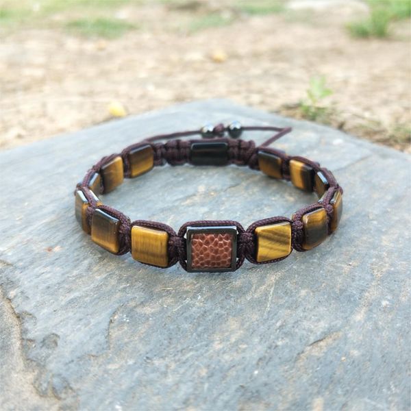 ailatu natural tiger eye stone genuine stingray leather square macrame bracelet diy woven men jewelry, Golden;silver
ailatu natural tiger eye stone genuine stingray leather square macrame bracelet diy woven men jewelry, Golden;silver
