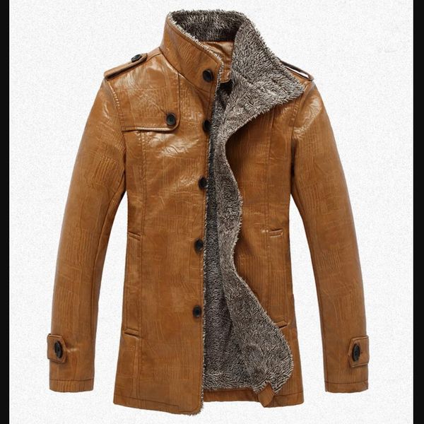 men winter warm leather jackets wool liner thicker warm leather coats large size men outwear jackets winter coats size 5xl, Black
men winter warm leather jackets wool liner thicker warm leather coats large size men outwear jackets winter coats size 5xl, Black
