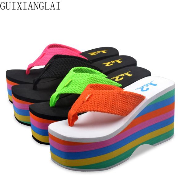 2019 new women thick-bottomed colorful pine cake trawler female slippers cool drag fruit beach shoes increase anti-slip tide, Black
2019 new women thick-bottomed colorful pine cake trawler female slippers cool drag fruit beach shoes increase anti-slip tide, Black