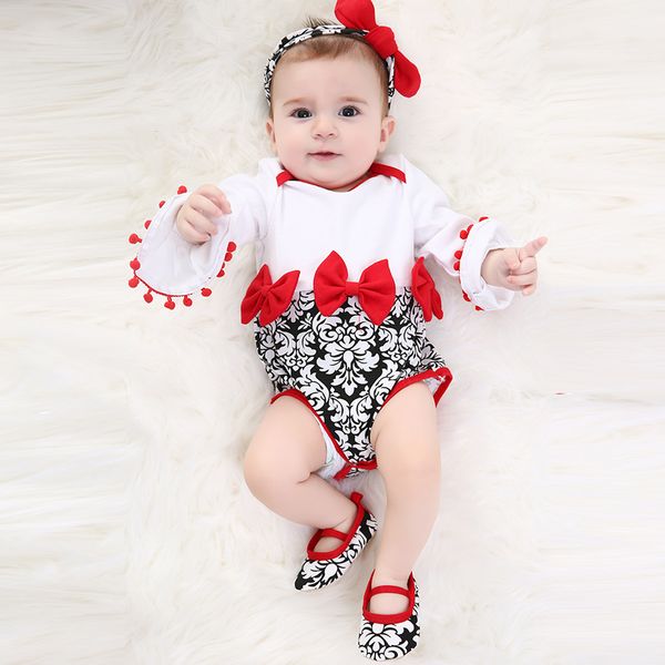 new summer infant baby girls 3pcs set babies flare long sleeve rompers headband shoes kids set child babies outfits 14757, White
new summer infant baby girls 3pcs set babies flare long sleeve rompers headband shoes kids set child babies outfits 14757, White