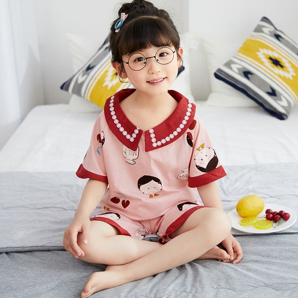 kids clothes baby pajama sets for girls cotton cartoon outfits set short sleeve blouse +shorts child lace sleepwear pajamas, Blue;red
kids clothes baby pajama sets for girls cotton cartoon outfits set short sleeve blouse +shorts child lace sleepwear pajamas, Blue;red