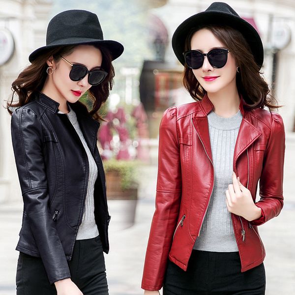 new spring women leather jacket black plus size fashion design women pu jacket coat pink red motor short jackets
new spring women leather jacket black plus size fashion design women pu jacket coat pink red motor short jackets