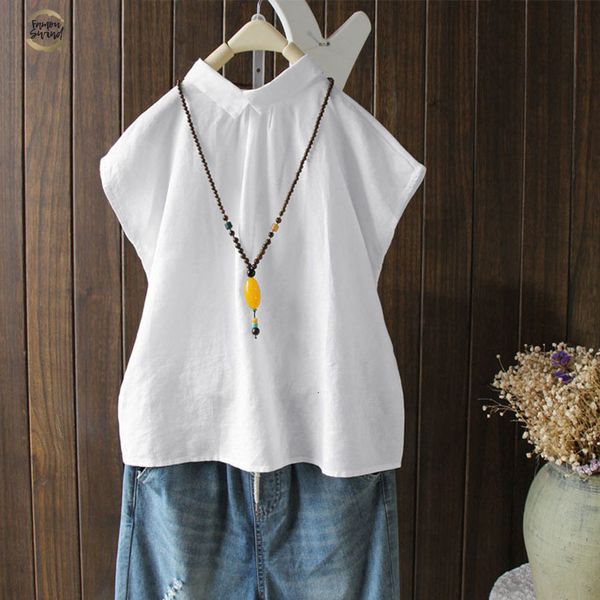 2019 plus size summer women casual solid turn down collar short sleeve back button cotton linen party blouse shirts, White
2019 plus size summer women casual solid turn down collar short sleeve back button cotton linen party blouse shirts, White