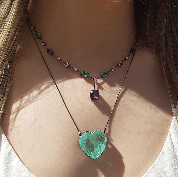 multi color pendant necklace cubic zirconia women choker necklace clear crystal glass female luxury necklace new fashion jewelry, Silver
multi color pendant necklace cubic zirconia women choker necklace clear crystal glass female luxury necklace new fashion jewelry, Silver