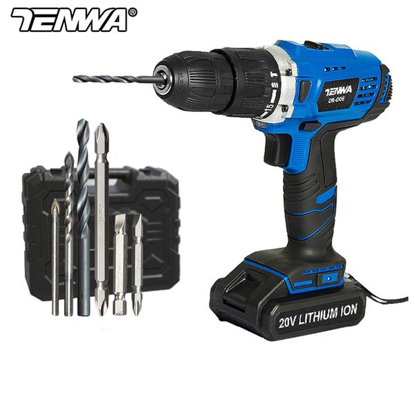 tenwa 20v impact cordless drill electric screwdriver usb output 13pcs drill bit with box led light 1500mah battery mini
tenwa 20v impact cordless drill electric screwdriver usb output 13pcs drill bit with box led light 1500mah battery mini