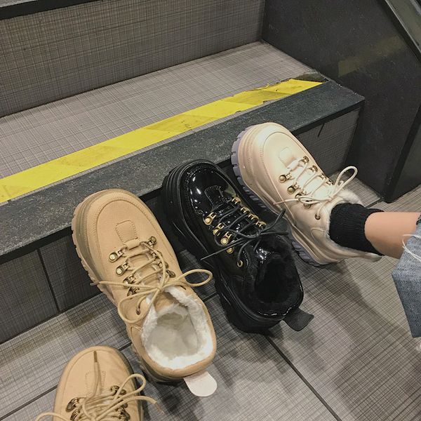 old shoes women 2019 winter new plus velvet thick bottom sponge cake sports shoes tide, Black
old shoes women 2019 winter new plus velvet thick bottom sponge cake sports shoes tide, Black