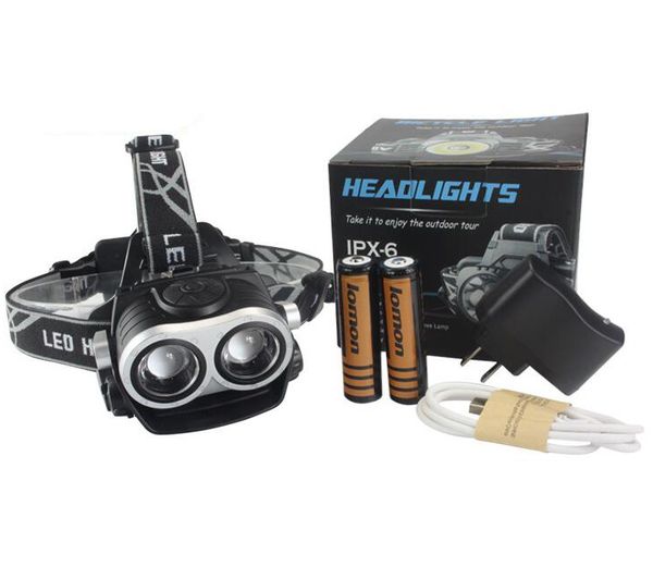 ultra bright xml t6 led headlamp headlight head lamp zoom double head torch light for hunting camping + 18650battery + ac charger
ultra bright xml t6 led headlamp headlight head lamp zoom double head torch light for hunting camping + 18650battery + ac charger