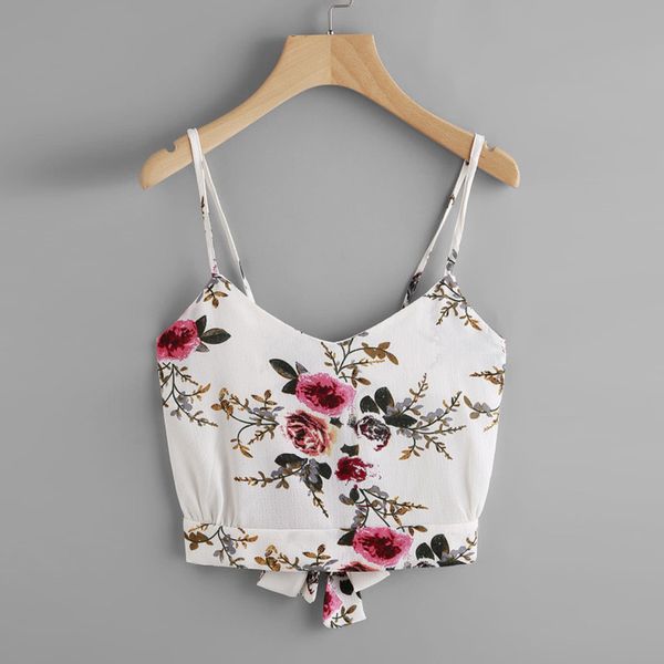 womens fashion tank self womens tie back v neck floral crop cami camisole blusa casual summer women shirt crop, White
womens fashion tank self womens tie back v neck floral crop cami camisole blusa casual summer women shirt crop, White