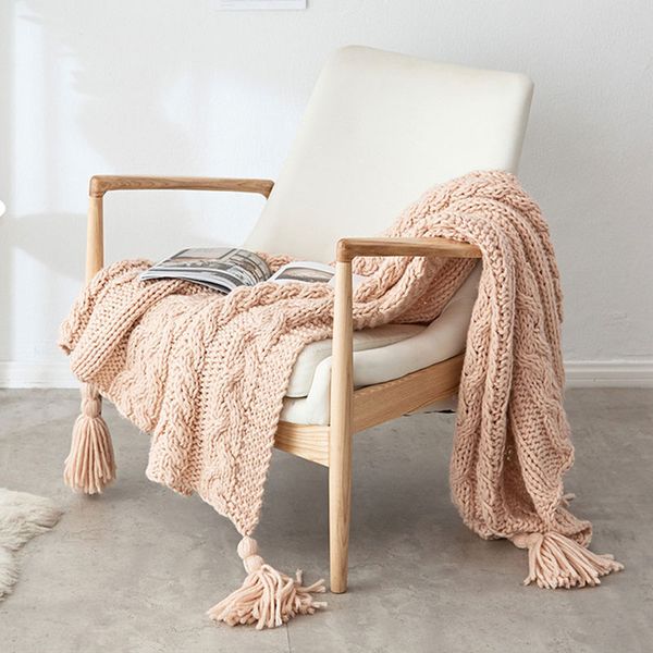 handmade fringed knitted blanket solid color air conditioning blankets autumn winter tassel woven twist thread blanket single
handmade fringed knitted blanket solid color air conditioning blankets autumn winter tassel woven twist thread blanket single