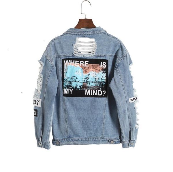women korea clothes washing frayed tattered embroidery regular letter loose back patch jeans jacket drop shipping good quality, Black;brown
women korea clothes washing frayed tattered embroidery regular letter loose back patch jeans jacket drop shipping good quality, Black;brown