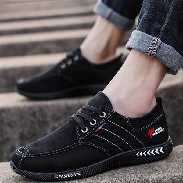 new fashion men canvas shoes breathable men's shoes sneakers non-slip male students tie casual stripes shoes loafers, Black
new fashion men canvas shoes breathable men's shoes sneakers non-slip male students tie casual stripes shoes loafers, Black