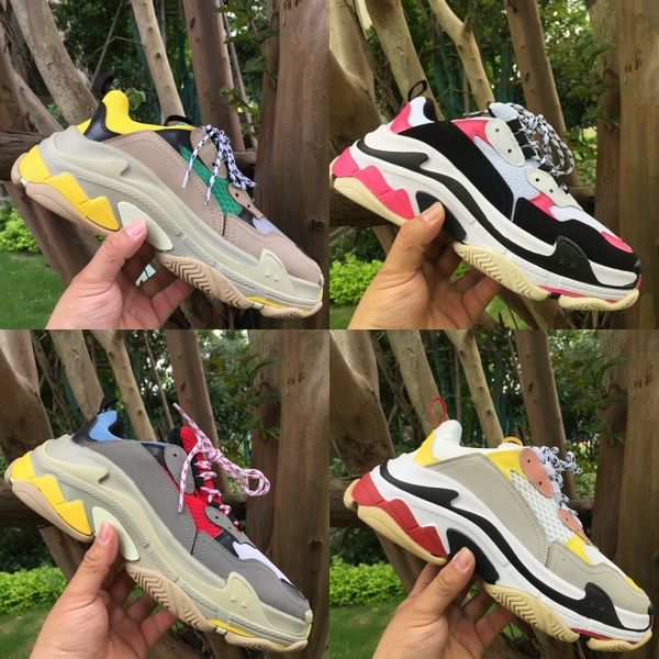 triple s men women platform sneakers triple black golden fashion luxury men designer shoes paris 17fw chaussure casual shoes us 5-11
triple s men women platform sneakers triple black golden fashion luxury men designer shoes paris 17fw chaussure casual shoes us 5-11