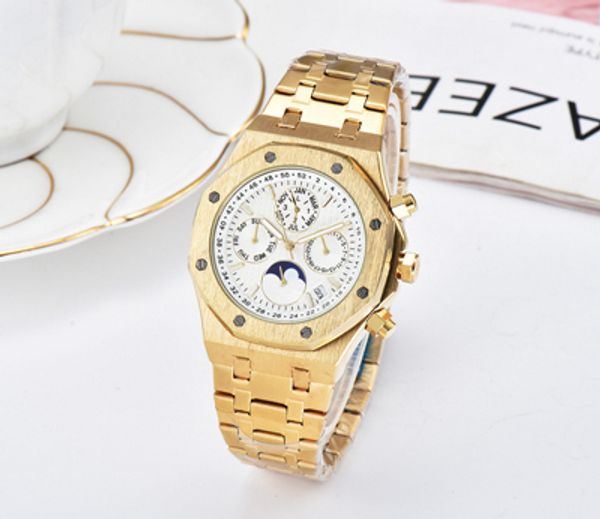 selling luxury watch special men 2019 black dial band gold stainless steel automatic quartz 15710st men mens watch watches, Slivery;brown
selling luxury watch special men 2019 black dial band gold stainless steel automatic quartz 15710st men mens watch watches, Slivery;brown
