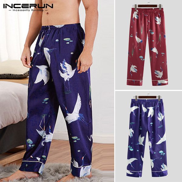 men's pants incerun 2021 summer men printed elastic waist soft breathable fashion trousers casual long homewear bottoms s-3xl, Black
men's pants incerun 2021 summer men printed elastic waist soft breathable fashion trousers casual long homewear bottoms s-3xl, Black