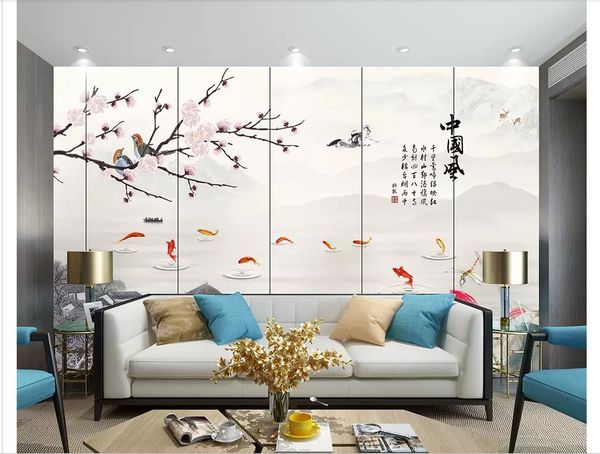 3d custom wall papers home decor p wallpaper new chinese plum chinese style landscape painting living room tv sofa background wall
3d custom wall papers home decor p wallpaper new chinese plum chinese style landscape painting living room tv sofa background wall