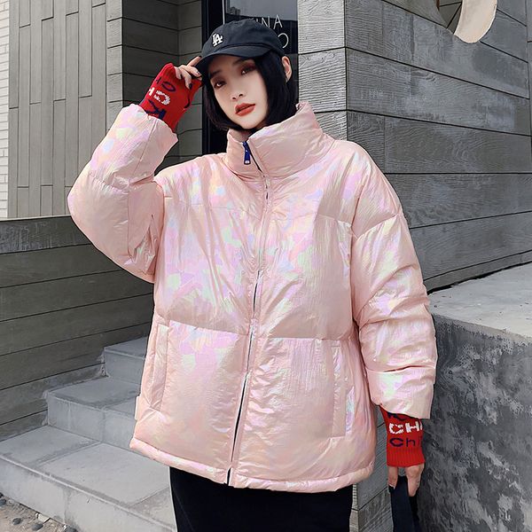 5 colors 2019 winter jacket women short glossy down cotton padded parkas stand collar bright shiny warm thick parkas female coat, Black
5 colors 2019 winter jacket women short glossy down cotton padded parkas stand collar bright shiny warm thick parkas female coat, Black