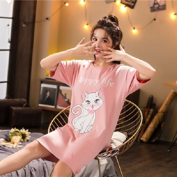 cotton nightgown women sleepwear summer nightdress cartoon nightwear short sleeve night gown cute sleepshirts female sleep dress, Black;red
cotton nightgown women sleepwear summer nightdress cartoon nightwear short sleeve night gown cute sleepshirts female sleep dress, Black;red