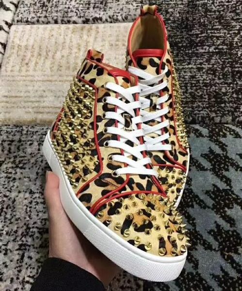 2018 new arrival famous design men women leopard horse&gold spikes high red bottom sneakers,brand casual shoes 36-47 drop shipping c13, Black
2018 new arrival famous design men women leopard horse&gold spikes high red bottom sneakers,brand casual shoes 36-47 drop shipping c13, Black