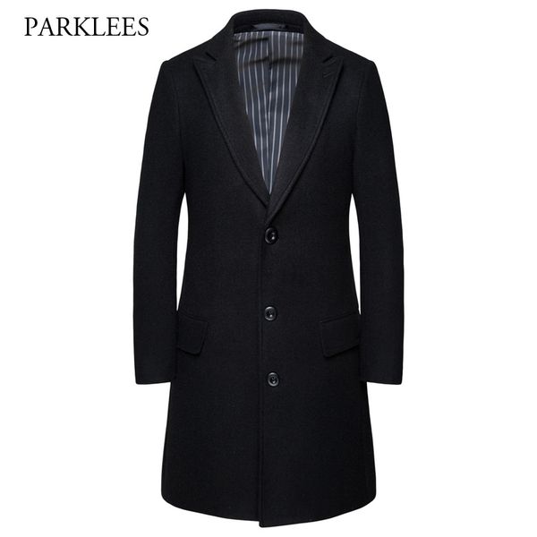 british style men's solid wool trench coat 2019 winter brand new long black male woolen overcoat slim fit casual abrigo hombre
british style men's solid wool trench coat 2019 winter brand new long black male woolen overcoat slim fit casual abrigo hombre