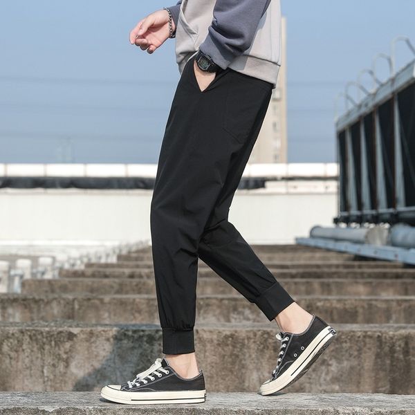 pants men's korean-style trend loose-fit versatile casual pants 2019 new style autumn students beam leg harem men's trouse, White;black 
pants men's korean-style trend loose-fit versatile casual pants 2019 new style autumn students beam leg harem men's trouse, White;black