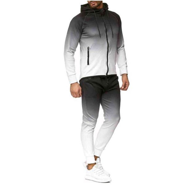 men's tracksuits 2pcs sportswear zip hoodie sweatshirt + pants running jogging leisure fitness workout sports set, Gray
men's tracksuits 2pcs sportswear zip hoodie sweatshirt + pants running jogging leisure fitness workout sports set, Gray