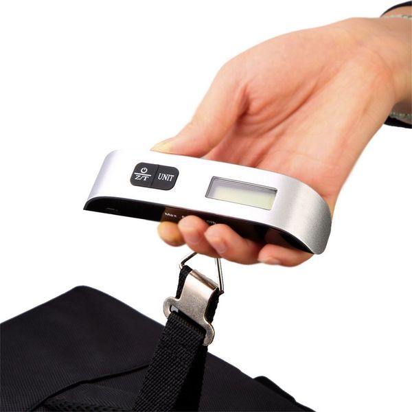 silver portable hanging scale with hook strap electronic digital luggage weighing scale new sale
silver portable hanging scale with hook strap electronic digital luggage weighing scale new sale