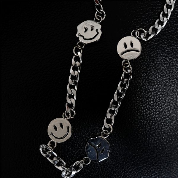 the tide smiling face men and women with street hip-hop titanium steel couple ins joker necklace, Silver
the tide smiling face men and women with street hip-hop titanium steel couple ins joker necklace, Silver
