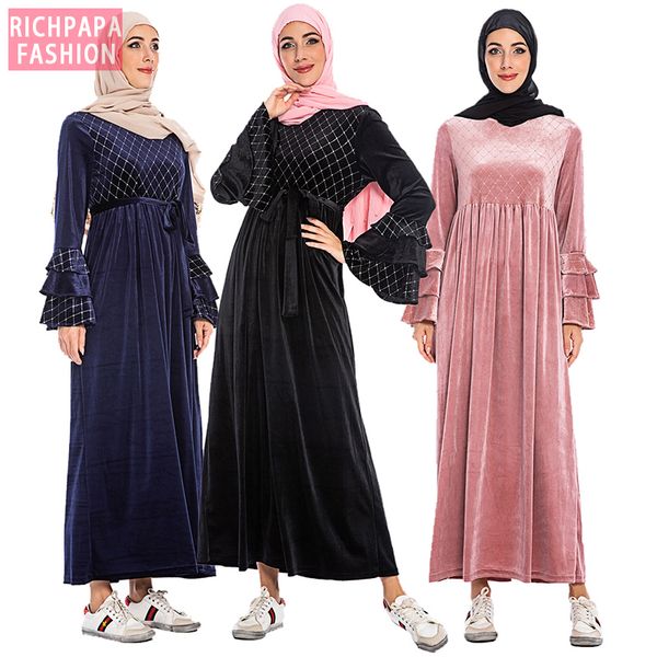 ethnic clothing winter velvet abaya arabic hijab muslim dress caftan kaftan moroccan abayas tesettur elbise robe musulmane longue islam turk, Red
ethnic clothing winter velvet abaya arabic hijab muslim dress caftan kaftan moroccan abayas tesettur elbise robe musulmane longue islam turk, Red