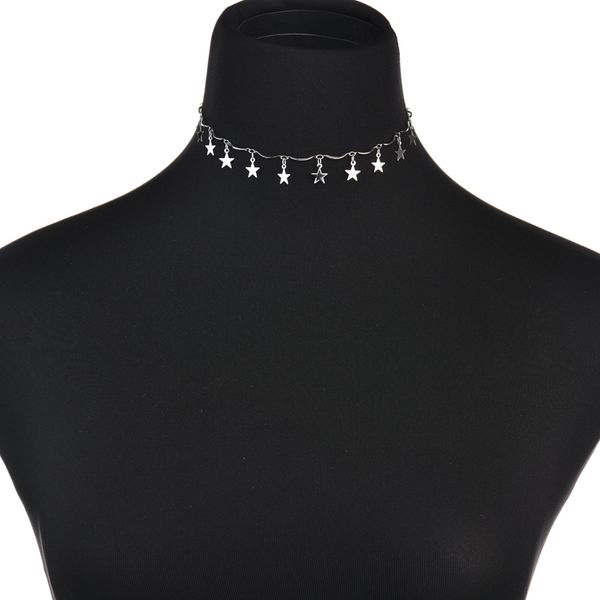 new color retention - fine simple five - pointed star lock chain short section wave necklace female jewelry n351, Golden;silver
new color retention - fine simple five - pointed star lock chain short section wave necklace female jewelry n351, Golden;silver
