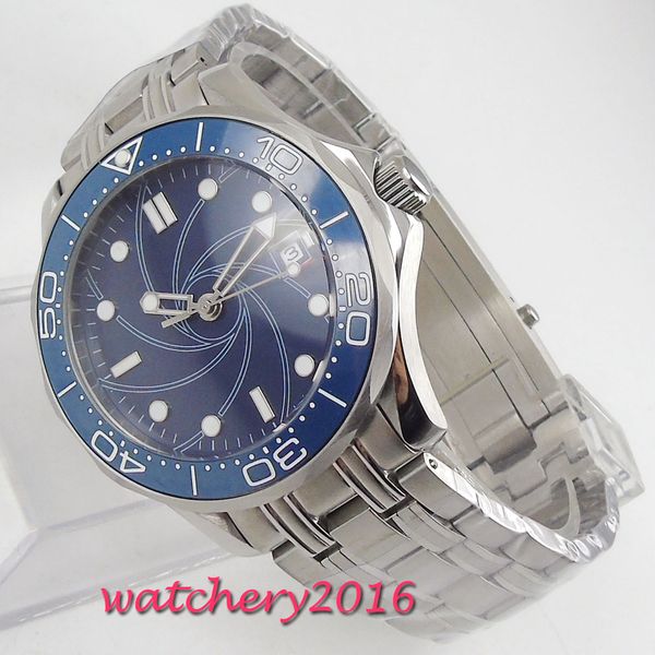 2019 new arrive 41mm sterile blue dial stainless steel band date miyota automatic mechanical men's wristwatches, Slivery;brown
2019 new arrive 41mm sterile blue dial stainless steel band date miyota automatic mechanical men's wristwatches, Slivery;brown