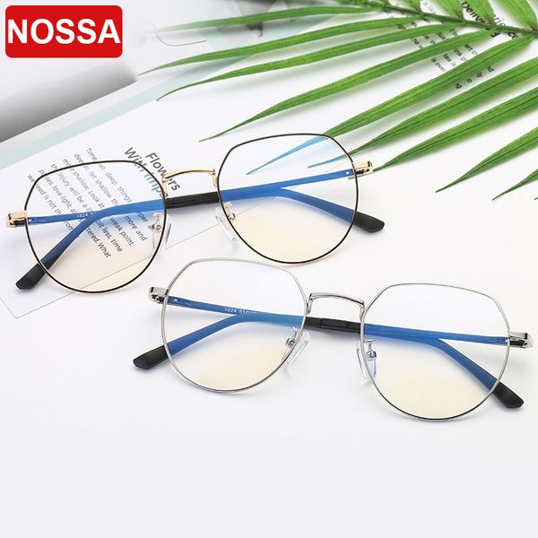 

2019 fashion new polygon personality glasses frame exquisite metal irregular literary flat mirror men women trend glasses frame, Black