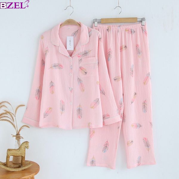 100% crape coton pyjamas women fresh feathers pajama sets long sleeve spring pijamas mujer casual loose home sleepwear women, Blue;gray
100% crape coton pyjamas women fresh feathers pajama sets long sleeve spring pijamas mujer casual loose home sleepwear women, Blue;gray