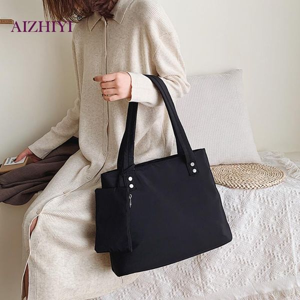 female casual solid color shoulder handbags leisure oxford cloth large capacity women shopping totes with clutch
female casual solid color shoulder handbags leisure oxford cloth large capacity women shopping totes with clutch